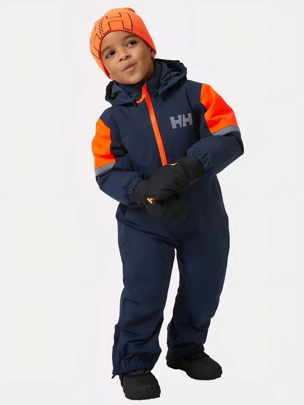 Helly Hansen Rider 2.0 Waterproof Insulated Snow Suit 4T Navy Orange One-Piece